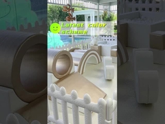 इंडोर किड्स सॉफ्ट प्ले उपकरण वाणिज्यिक गोल्डन एंड व्हाइट किड्स पार्टी सेंटर