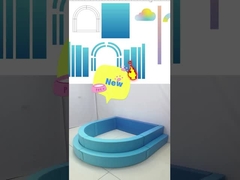 सियान ब्लू बॉल पिट किड्स सॉफ्ट प्ले उपकरण प्ले पार्टी रंगीन बादल आर्क