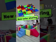 सॉफ्ट प्ले रेंटल उपकरण सॉफ्ट क्लाइम्बिंग स्लाइड प्ले रंगीन फोम ब्लॉक सेट