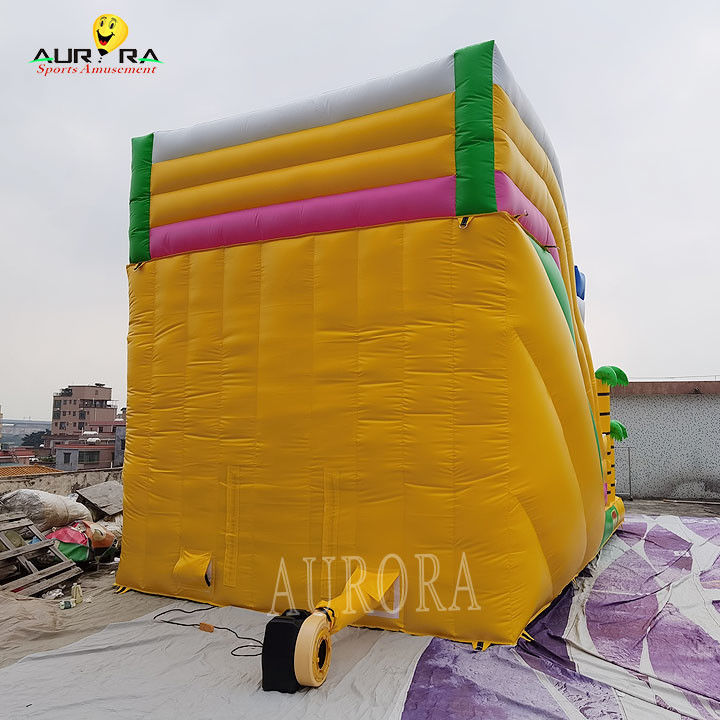 पीला सभी उम्र के वाणिज्यिक inflatable स्लाइड स्कूल की घटनाओं के लिए अनुकूलित मज़ा और सुरक्षित