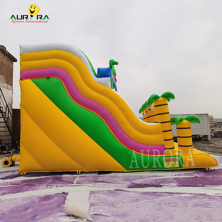 पीला सभी उम्र के वाणिज्यिक inflatable स्लाइड स्कूल की घटनाओं के लिए अनुकूलित मज़ा और सुरक्षित
