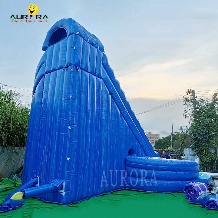 इनडोर खेल का मैदान inflatable पानी स्लाइड नीला सभी उम्र के लिए अनुकूलित आकार