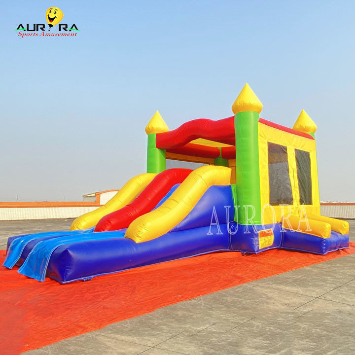 स्लाइड के साथ रंगीन जंपिंग कैसल कॉम्बो किड्स Inflatable Bounce House