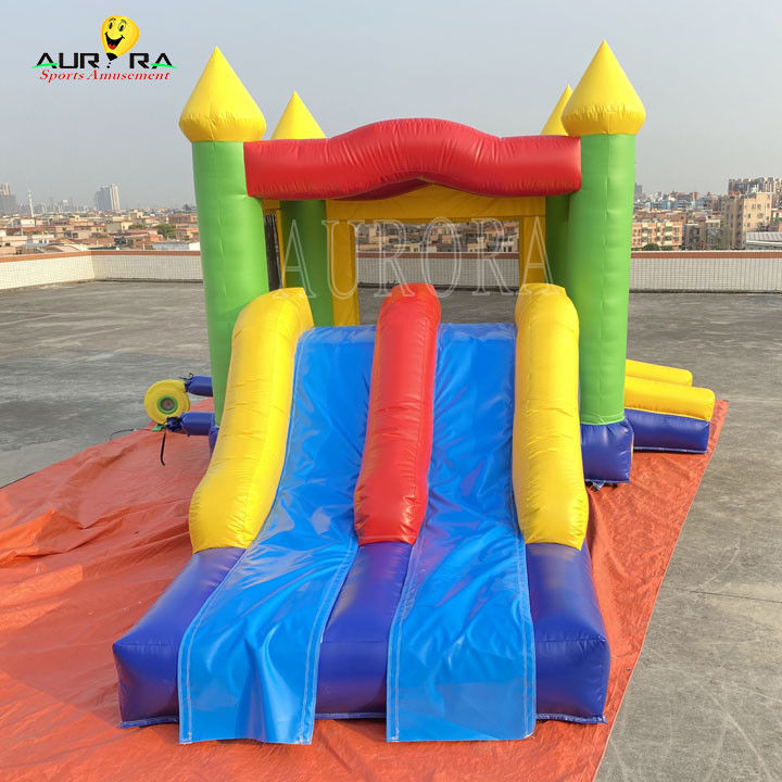 स्लाइड के साथ रंगीन जंपिंग कैसल कॉम्बो किड्स Inflatable Bounce House