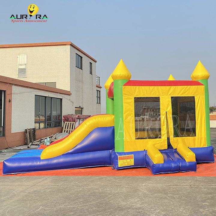 स्लाइड के साथ रंगीन जंपिंग कैसल कॉम्बो किड्स Inflatable Bounce House