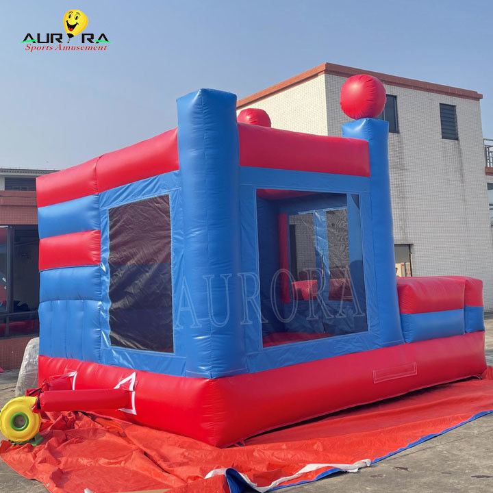 स्पाइडर मैन थीम रंगीन inflatable बाउंसी कैसल बाउंसर कॉम्बो अनुकूलित