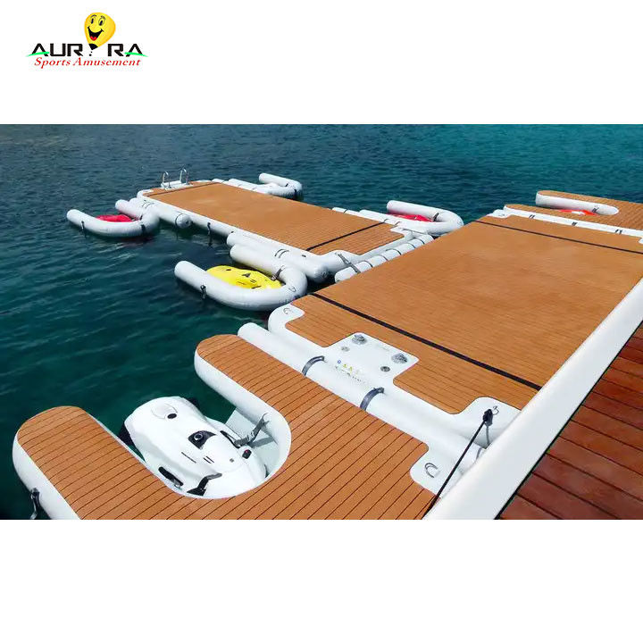 आग retardant inflatable Floating Dock Mat Leisure Water Floating Platform For Lake आग retardant inflatable फ्लोटिंग डॉक मैट अवकाश जल फ्लोटिंग प्लेटफार्म झील के लिए