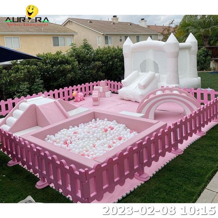 छोटे बच्चों के लिए inflatable सॉफ्ट प्ले उपकरण इनडोर आउटडोर खेल का मैदान क्लाइम्बर बॉल पिट पार्टी किराया
