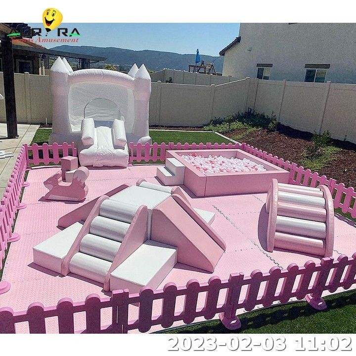 छोटे बच्चों के लिए inflatable सॉफ्ट प्ले उपकरण इनडोर आउटडोर खेल का मैदान क्लाइम्बर बॉल पिट पार्टी किराया