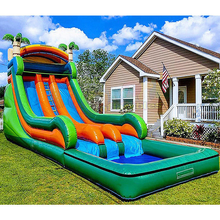 40 फीट लंबी विशाल स्लाइड सुरक्षित inflatable स्लाइड एन स्लाइड जम्बो एक्वा स्लाइड पानी स्लाइड