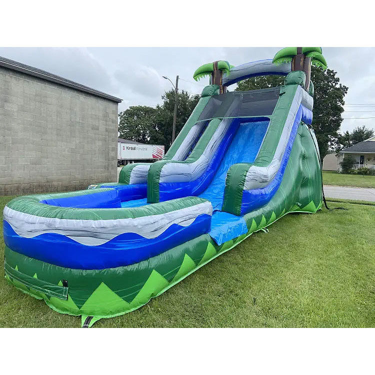 वाणिज्यिक inflatable पानी स्लाइड लाल पीवीसी पानी स्लाइड के साथ हवा ब्लोअर बच्चों के लिए वयस्कों के लिए