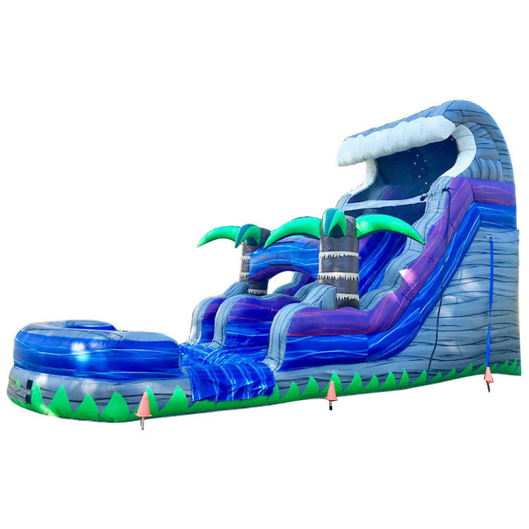 पूल के लिए लाल वयस्क inflatable पानी स्लाइड बागवानी थोक पाम ट्री उछलने महल