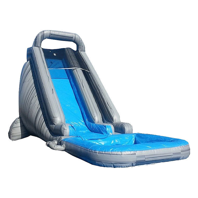 वाणिज्यिक 18 फुट सूखी स्लाइड inflatable पानी स्लाइड गीला किराए के लिए पार्टी स्लाइड लाल पीला