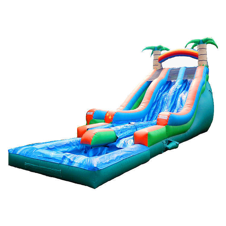 बड़ा inflatable पानी स्लाइड 16ft 18ft 20ft बच्चों के पिछवाड़े छोटे पानी स्लाइड inflatable खिलौने