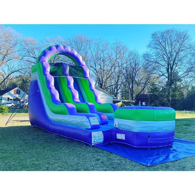 बड़ा inflatable पानी स्लाइड 16ft 18ft 20ft बच्चों के पिछवाड़े छोटे पानी स्लाइड inflatable खिलौने
