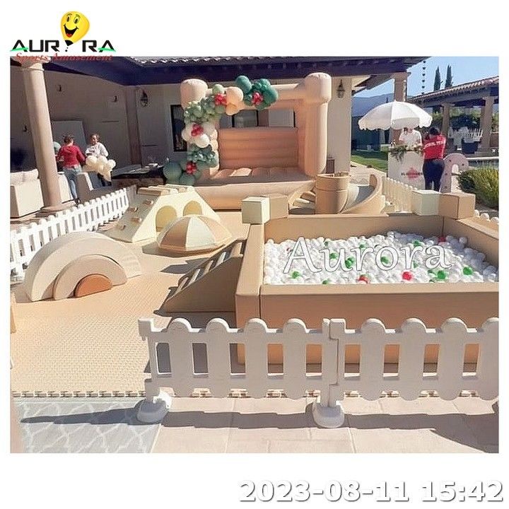 आउटडोर बॉल पिट बच्चे सॉफ्ट प्ले सेट क्षेत्र इनडोर inflatable उछाल घर